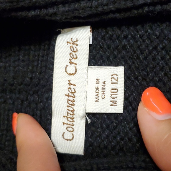 🖤HP 🥳 Coldwater Creek Holiday open sweater vest cardigan, Med.❄️🦌Like NEW ❄️ - Picture 7 of 11
